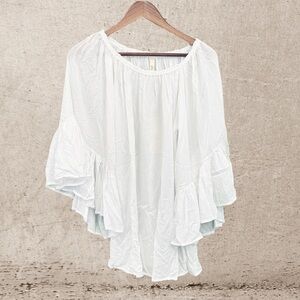 Elan Off-White Ruffle Blouse